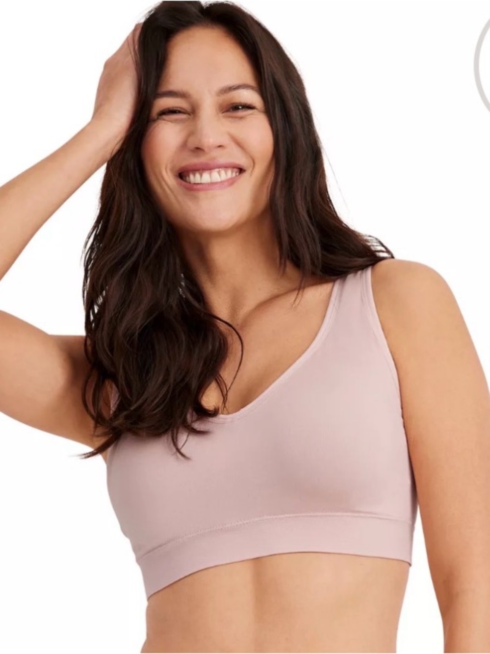Jockey Wireless Scoop Bralette in Dusty Rose- Back Smoothing and NWT